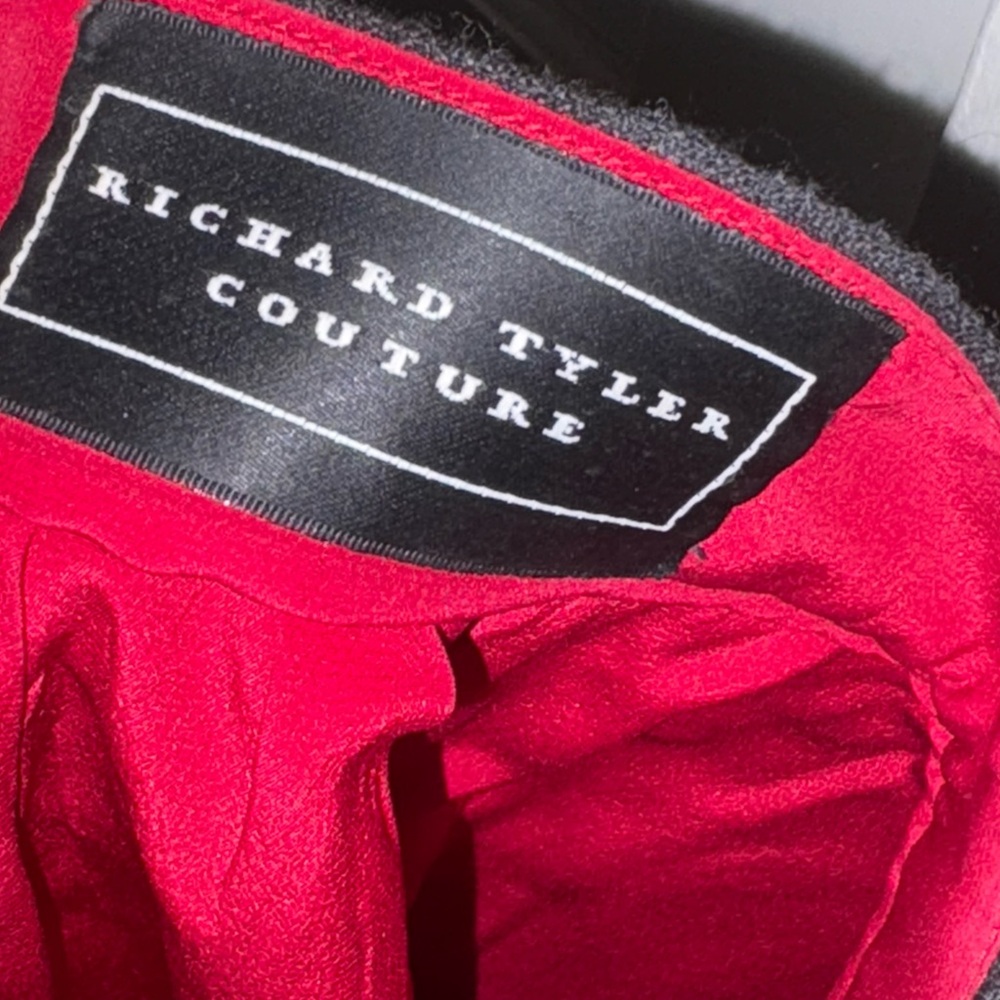 Richard Tyler Couture pinstripe A Line skirt.